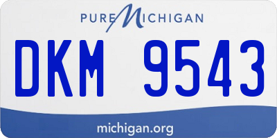 MI license plate DKM9543
