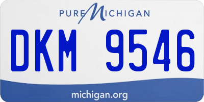 MI license plate DKM9546