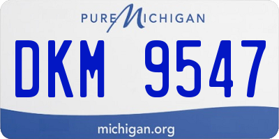 MI license plate DKM9547
