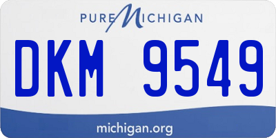MI license plate DKM9549