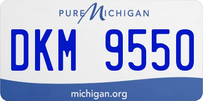 MI license plate DKM9550