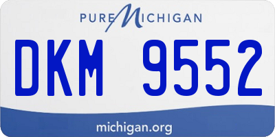 MI license plate DKM9552