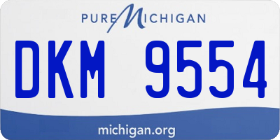 MI license plate DKM9554