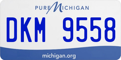 MI license plate DKM9558