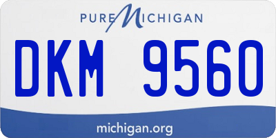 MI license plate DKM9560
