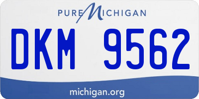 MI license plate DKM9562