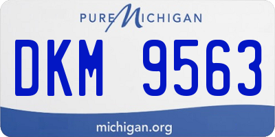 MI license plate DKM9563
