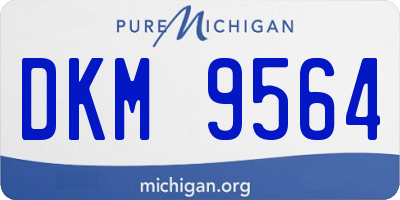MI license plate DKM9564