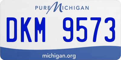 MI license plate DKM9573