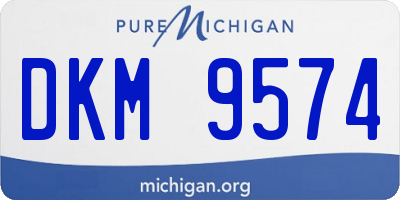 MI license plate DKM9574