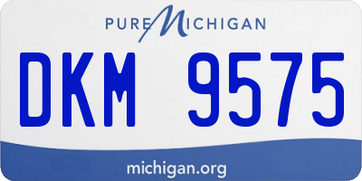 MI license plate DKM9575