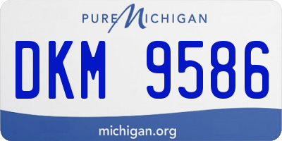 MI license plate DKM9586
