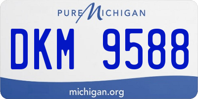 MI license plate DKM9588