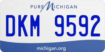 MI license plate DKM9592