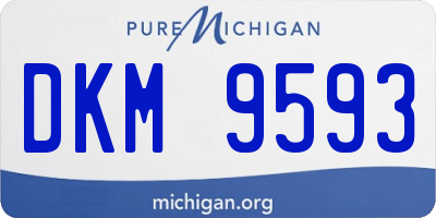 MI license plate DKM9593