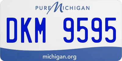 MI license plate DKM9595