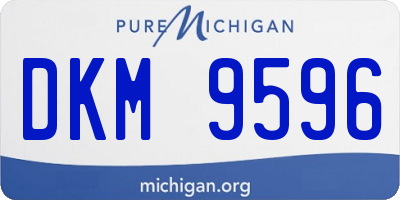 MI license plate DKM9596