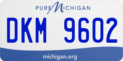 MI license plate DKM9602