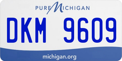 MI license plate DKM9609
