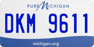 MI license plate DKM9611