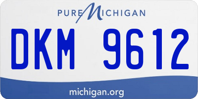 MI license plate DKM9612