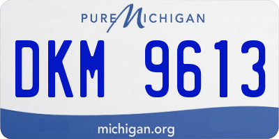 MI license plate DKM9613