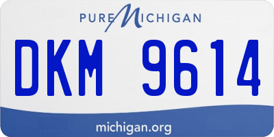 MI license plate DKM9614