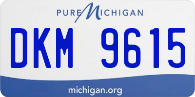 MI license plate DKM9615