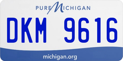 MI license plate DKM9616