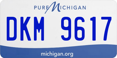 MI license plate DKM9617