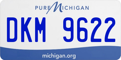 MI license plate DKM9622