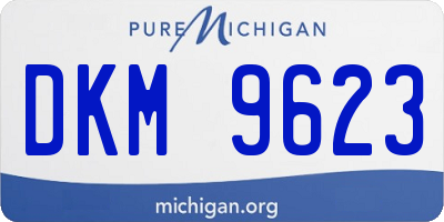 MI license plate DKM9623