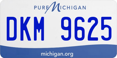 MI license plate DKM9625