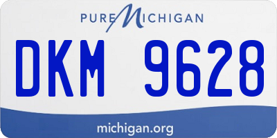 MI license plate DKM9628