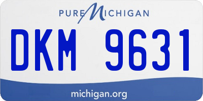 MI license plate DKM9631