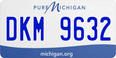 MI license plate DKM9632