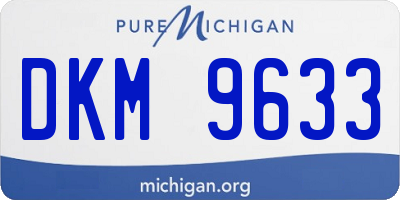 MI license plate DKM9633
