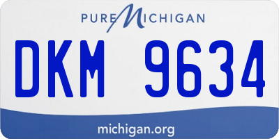 MI license plate DKM9634