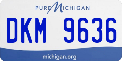 MI license plate DKM9636