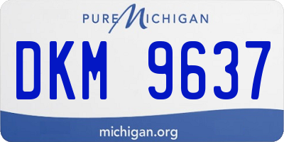 MI license plate DKM9637
