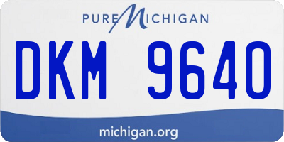 MI license plate DKM9640