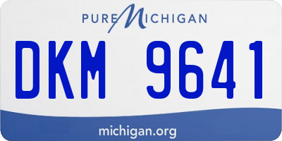 MI license plate DKM9641