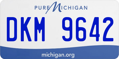 MI license plate DKM9642