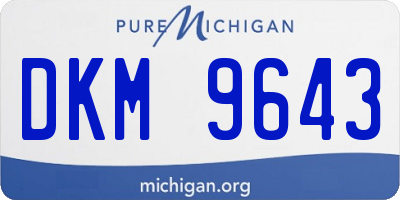MI license plate DKM9643