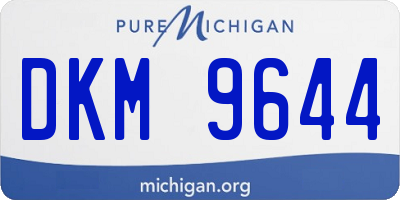 MI license plate DKM9644