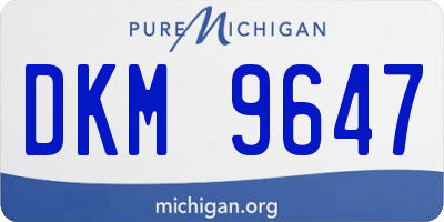 MI license plate DKM9647