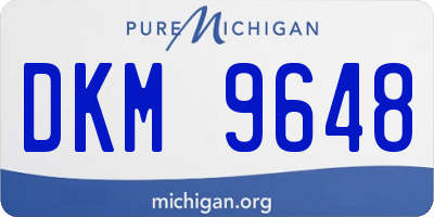 MI license plate DKM9648