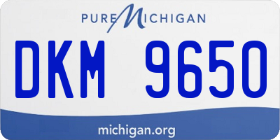 MI license plate DKM9650