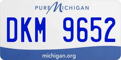 MI license plate DKM9652