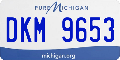 MI license plate DKM9653
